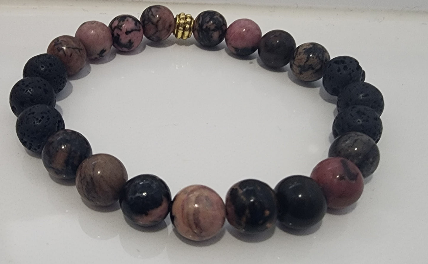 Rhodonite Aromatherapy Diffuser Bracelet
