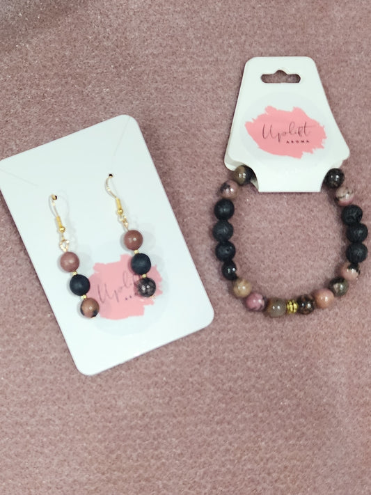 Aromatherapy Jewellery Set (Rhodonite)