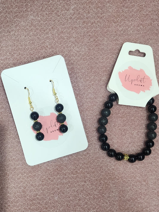 Aromatherapy Jewellery Set (Black Onyx)