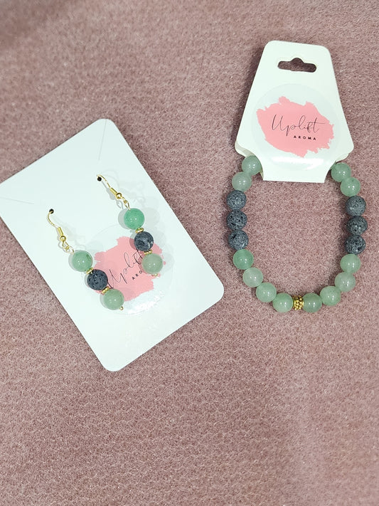 Aromatherapy Jewellery Set (Green Aventurine)