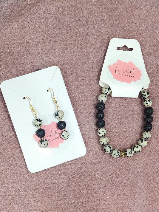 Aromatherapy Jewellery Set (Dalmation Jasper)